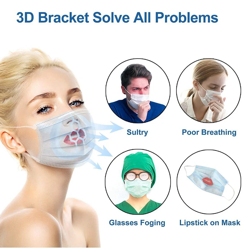 

20PC Face Support, Internal Support Frame, Lipstick Protection Support to Prevent the Fabric From Pressing the Mouth