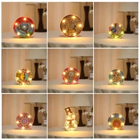 new 5d diy diamond painting led lamp light snowman special shaped mosaic embroidery owl unfinished kit christmas gift
