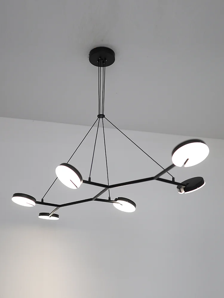 

Art Deco Minimalist LED Chandelier Black Metal Branches Ceiling Hanging Lights For Living Room Dining Table Suspension Lights