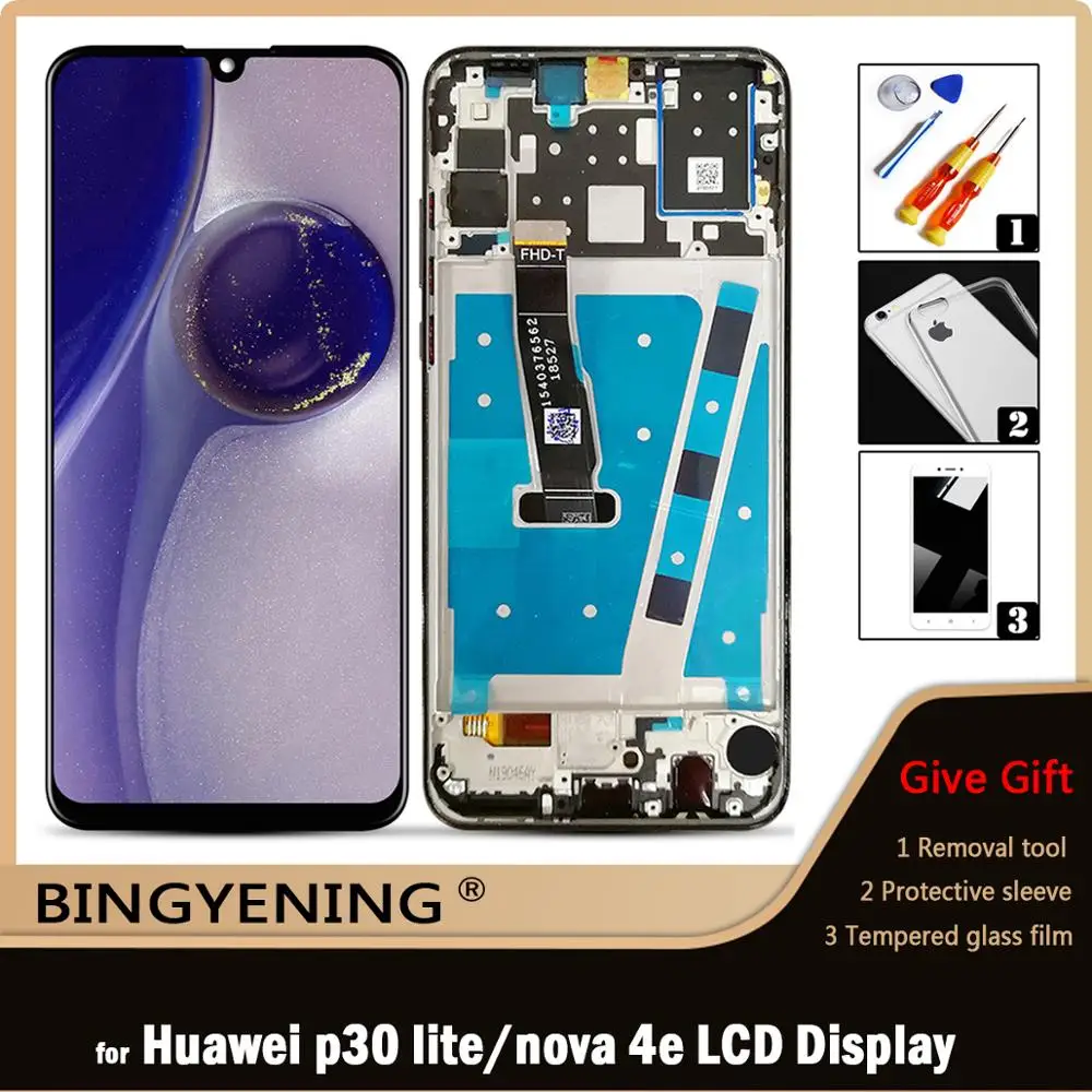 Оригинальный Для Huawei P30 lite ЖК дисплей экран сенсорный дигитайзер сборка для 6 15