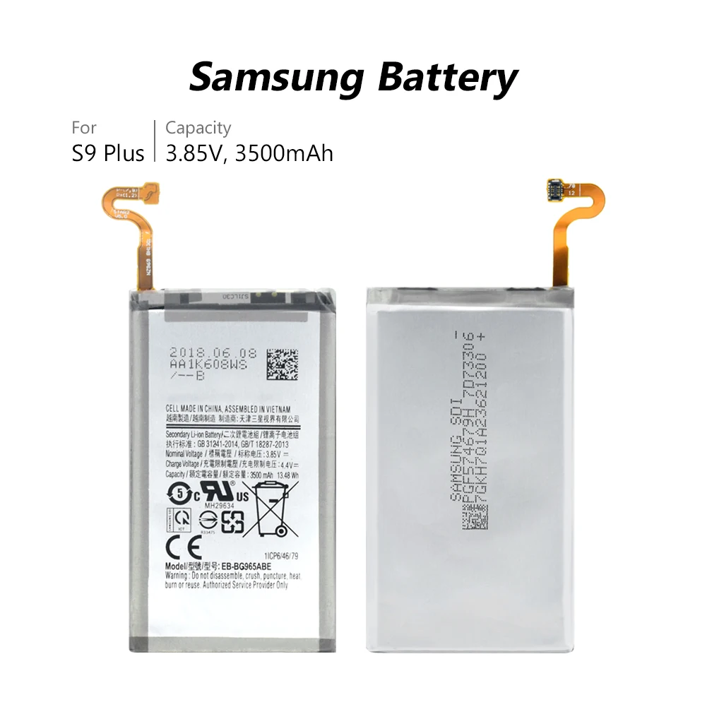 EB BG965ABE литиевая запасная батарея для телефона Samsung Galaxy S9 + Plus G965F SM G965 / G9650 3500mah