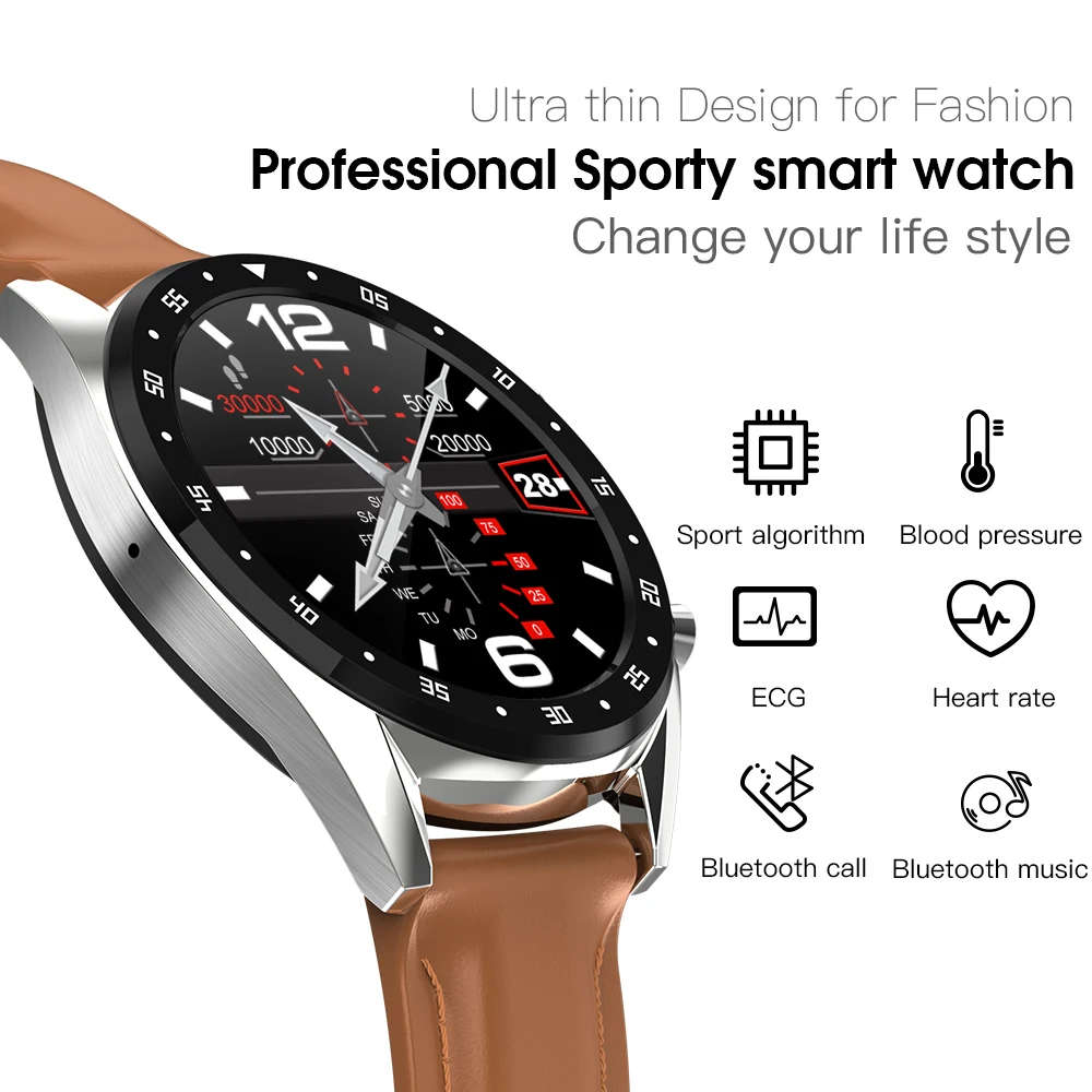 696 L7 Смарт-часы спортивные BTcall SmartWatch ECG + PPG HRV отчет сердечного ритма тест
