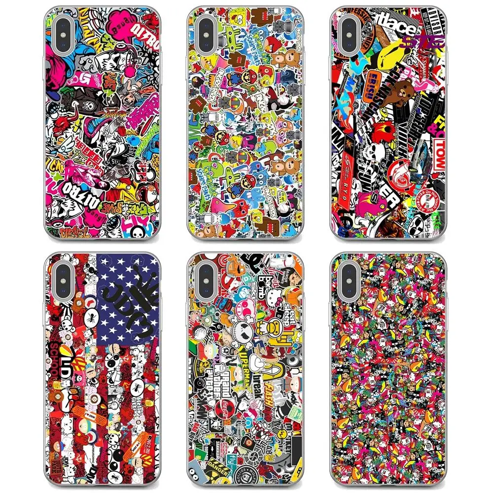 Силиконовый чехол JDM-автомобиль-граффити-наклейка-бомба-коллаж для Huawei Nova 2 2i 3 3i Y3