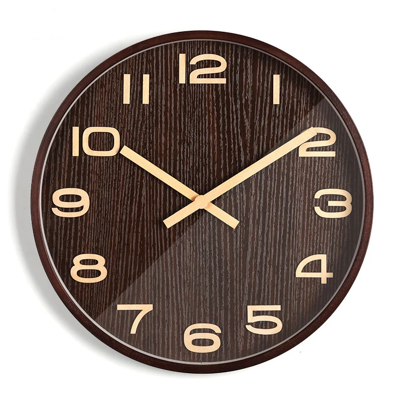 

Large Modern Wall Clock Wood Nordic Wall Watches Home Decor Silent Bedroom wall clocks retro Living Room Decoration gift ideas