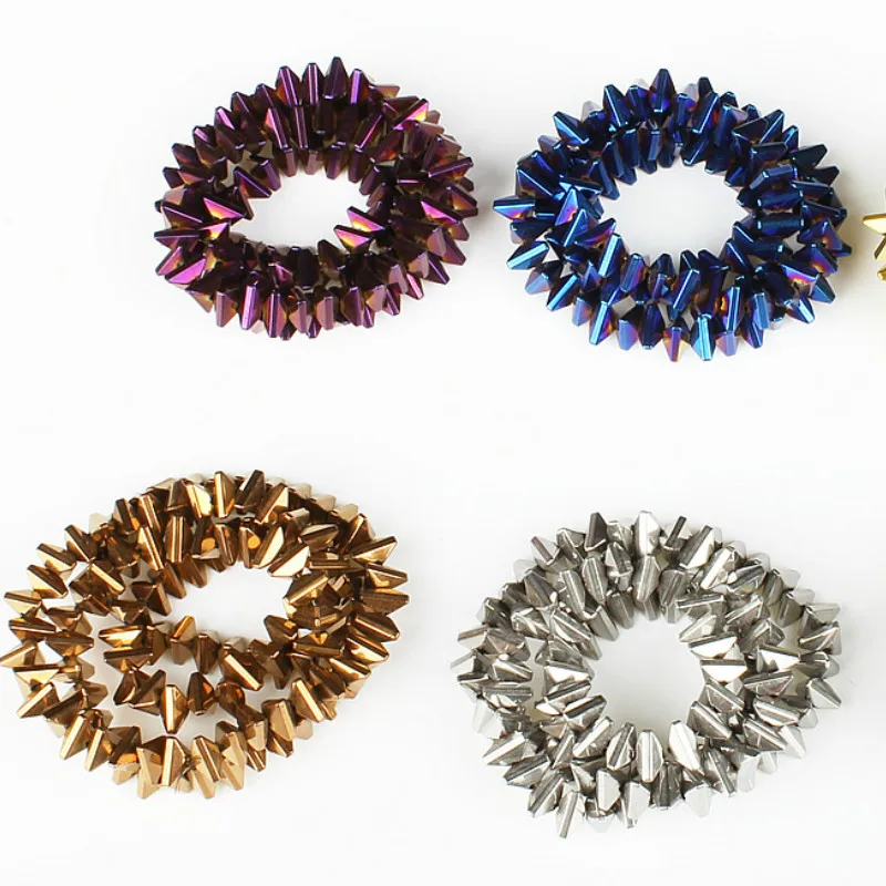 Бусины Из Гематита и натурального камня треугольные бусины россыпью с магнитным