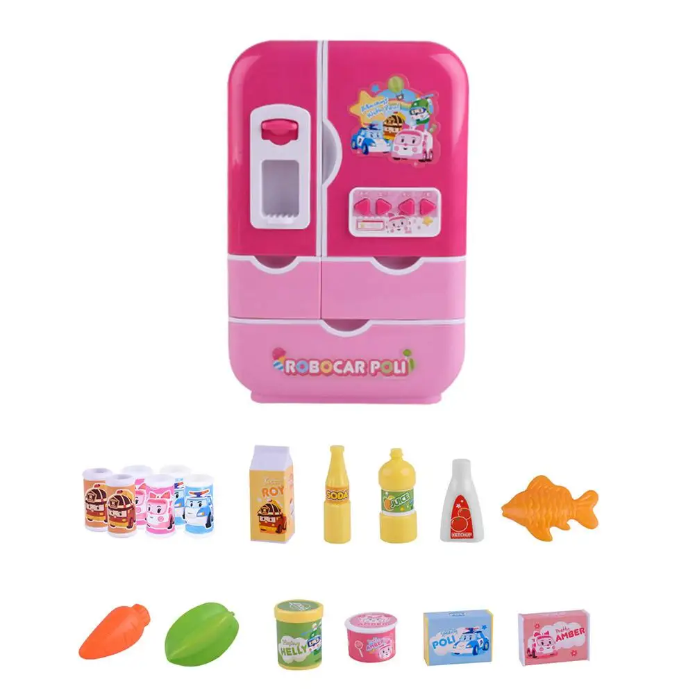 

Kids Mini Appliances Play House Toys Delicate Design Practical Multi-function Personality Electric Simulation Refrigerator