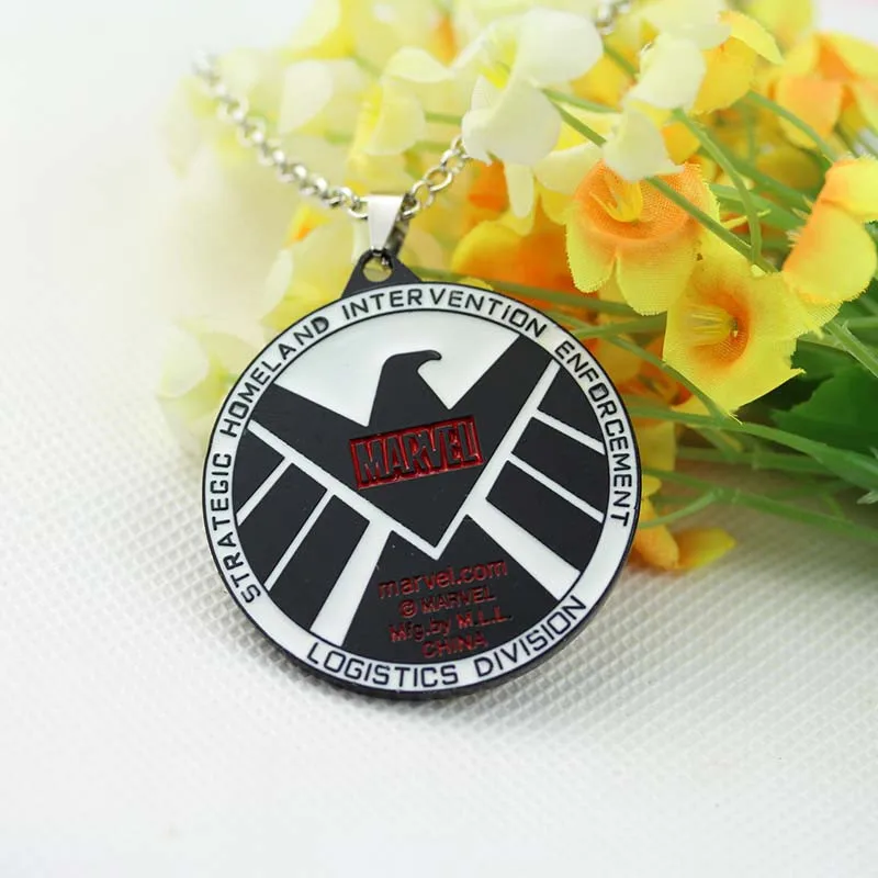 1 шт. Marvel Comics s.h.i.e.l. D. Hydra Логотип Щит металлический брелок супергерой Мстители Капитан Америка Осьминог Брелок - Цвет: Black