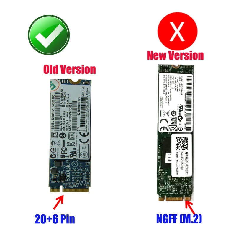 Адаптер SSD на 2 5 дюймовый SATA 20 + 6 pin карта преобразователя V2.0 для Lenovo Thinkpad X1