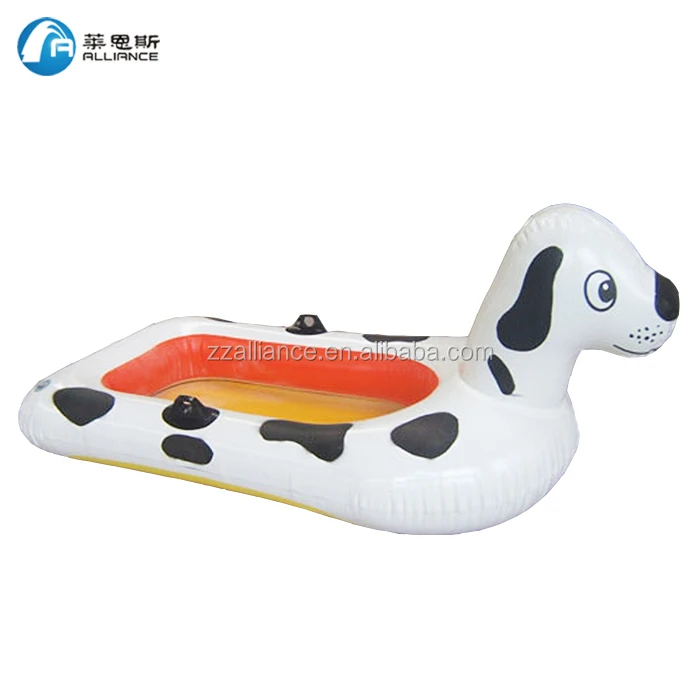 

swimming pool floating toys inflatable spotted dog boat for sale