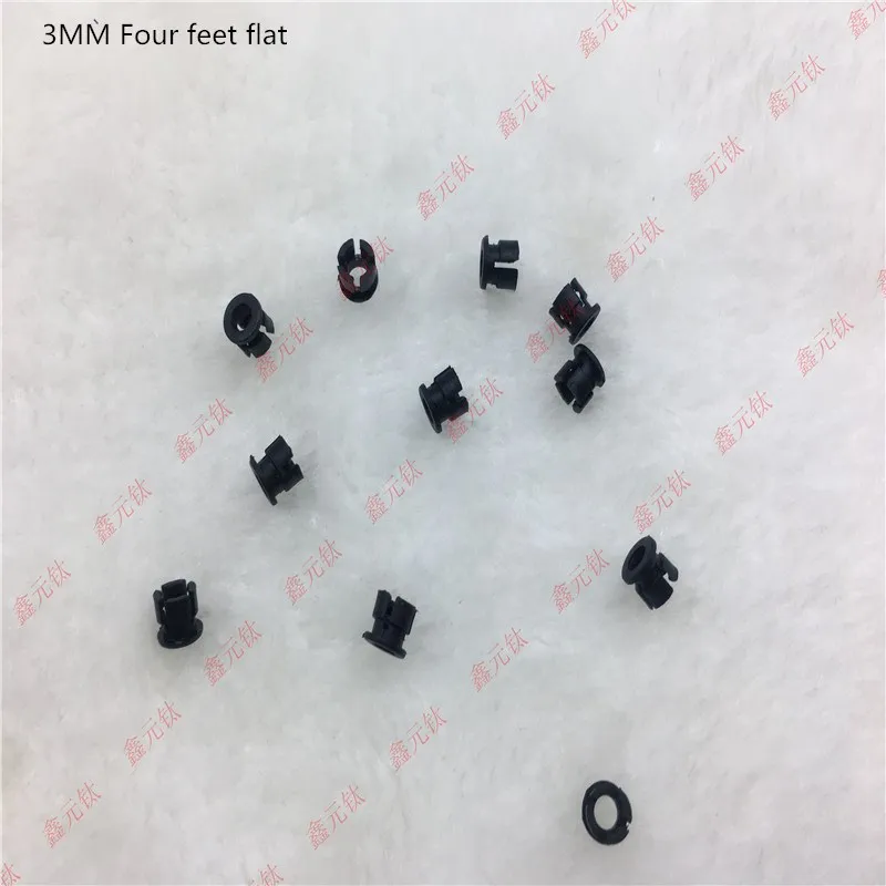 3MM 5MM LED lamp holder black Length of the buckle Four feet flat Button lamp bead Plastic seat 1000pcs/lot - Цвет: 3mm Four feet flat
