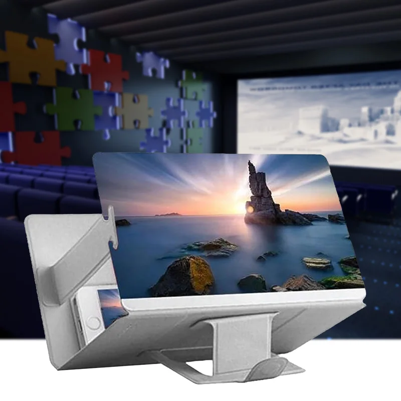 Мобильный телефон стенд 3D экран HD видео усилитель увеличительное стекло Стенд