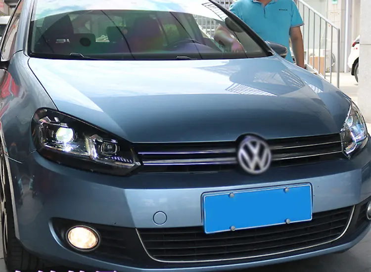 2 шт. автомобильный стиль светодиодный фары для Volkswagen Golf 6 09-13 для Golf 6 Головной фонарь светодиодный DRL Объектив двойной луч H7 HID Xenon bi xenon le