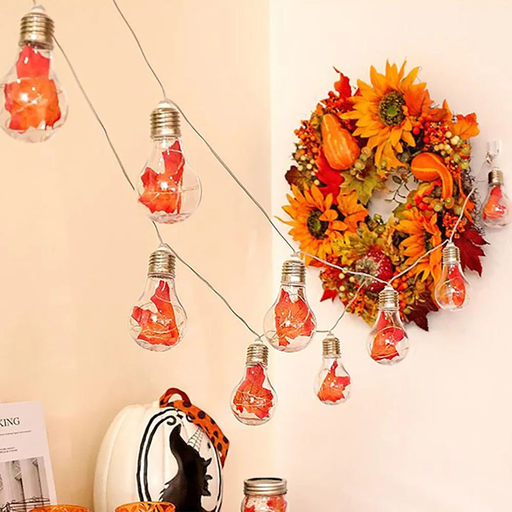 СВЕТОДИОДНАЯ Гирлянда в виде кленовой лампы домашний декор подвески для