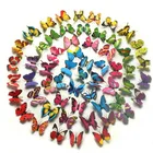 Наклейки-бабочки, 12 шт.лот, 3D наклейки на стены, домашний декор, плакат для детской комнаты, для кухни, Наклейки на стены