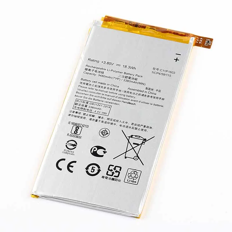 Аккумулятор C11P1603 2870 мАч для ASUS Zenfone 3 Zenfone3 ZS550 M630 Deluxe 5 7 дюйма Z016D ZS570KL