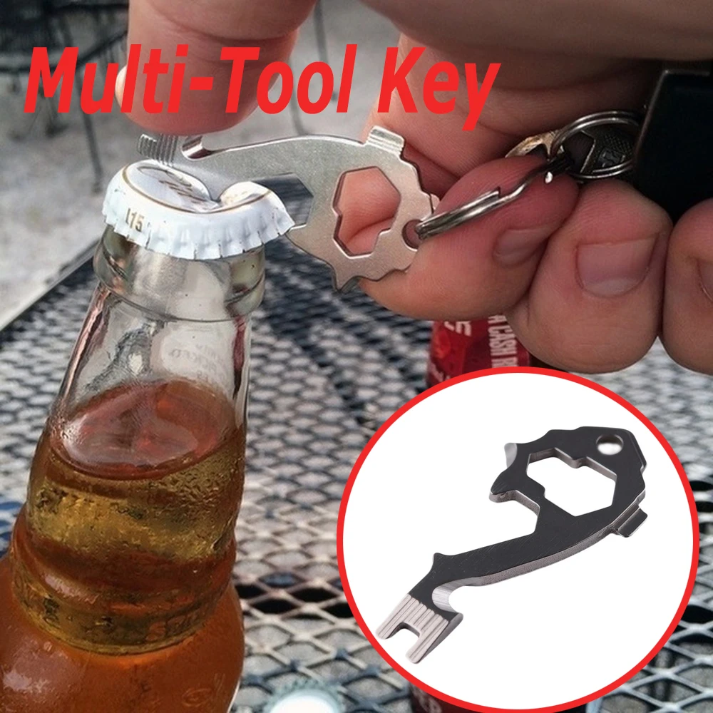 

20 Tool In Multi-Tool Key Screwdriver Key Shape Slotted Screwdriver Bottle Opener Pocket Repair Wild Survival Mountaineer Tool