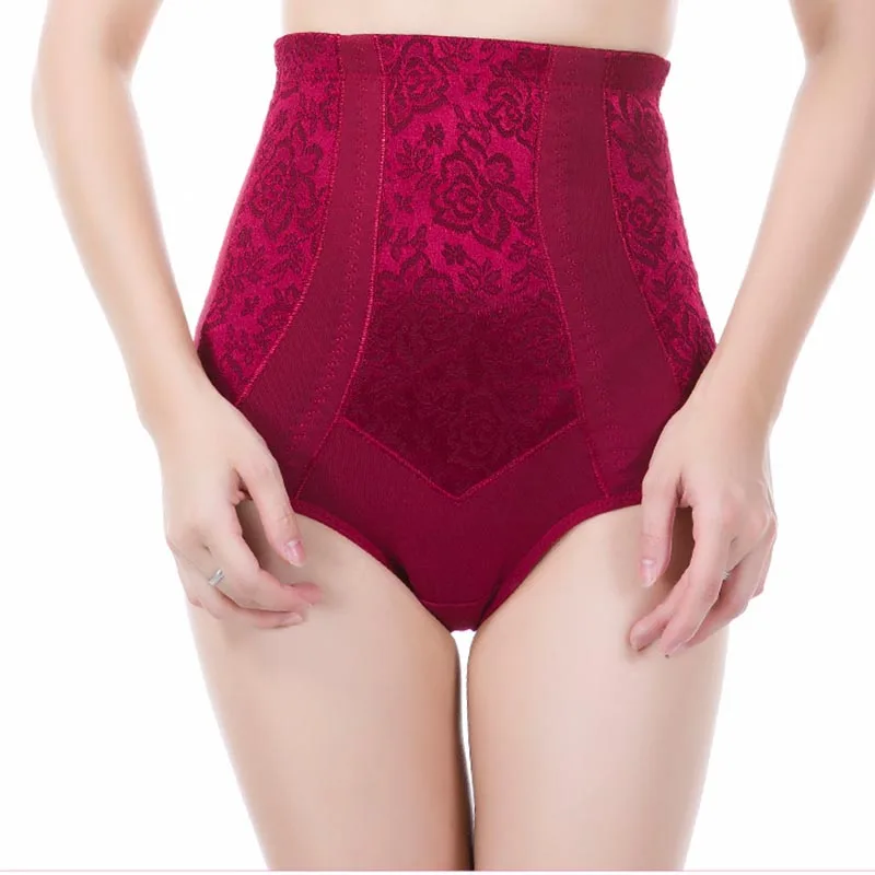 

2021 Comfortable High Waist Women's Underwear Lady Belly Shaping Pants Fitness Fashion Breathable Safety Panties Printing Retro