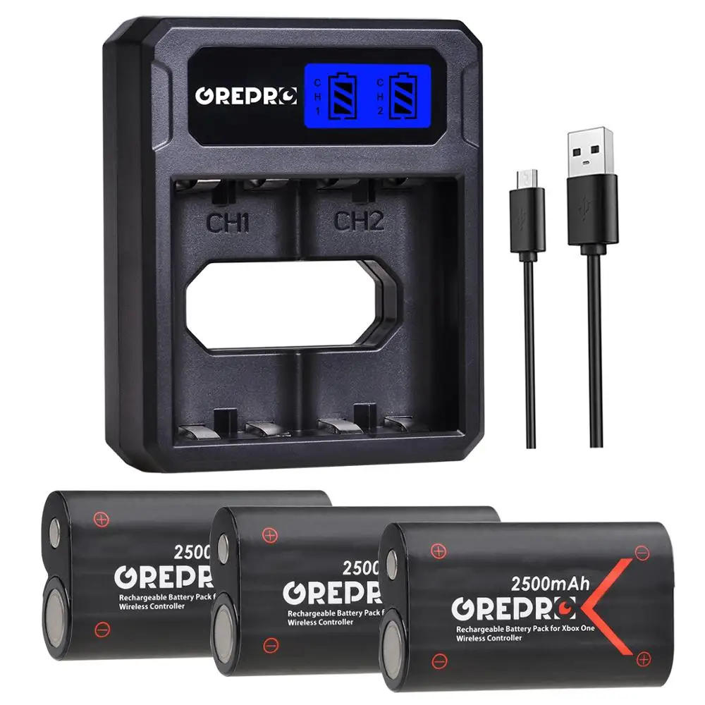 3 шт. 2500 мАч аккумулятор Xbox One + зарядное устройство с ЖК дисплеем для S X Elite