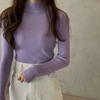 new fashion sweaters 2020 korean autumn winter women chic turtleneck knitted jumpers female slim femme elasticity pullovers