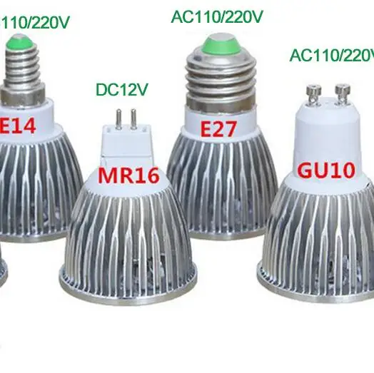 Диммер высокая мощность COB E27/GU10/MR16/GU5.3/E14 светодиодная лампа 9 Вт 12 15 белый/теплый