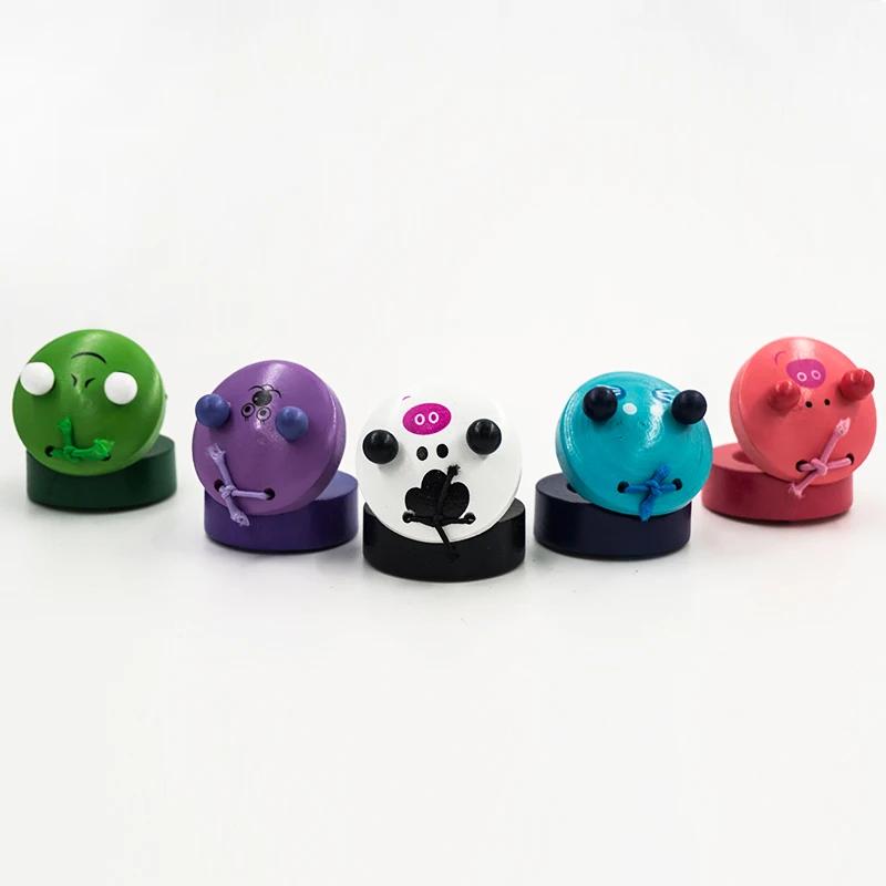 1 шт. Развивающие детские милые деревянные Мультяшные животные кастанеты игрушки