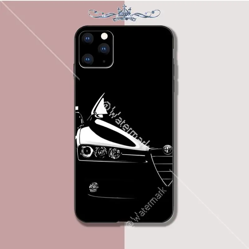 Черный мягкий чехол Yinuoda Alfa Romeo для iphone se 2020 6 6s 7 8 plus x xs max xr 11 12 pro funda | Мобильные