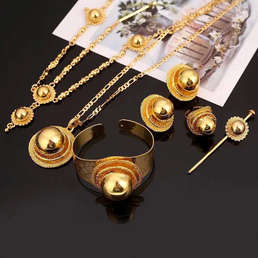 Эфиопская традиционная Мода золотого цвета волос Африканский Эфиопский Лучший