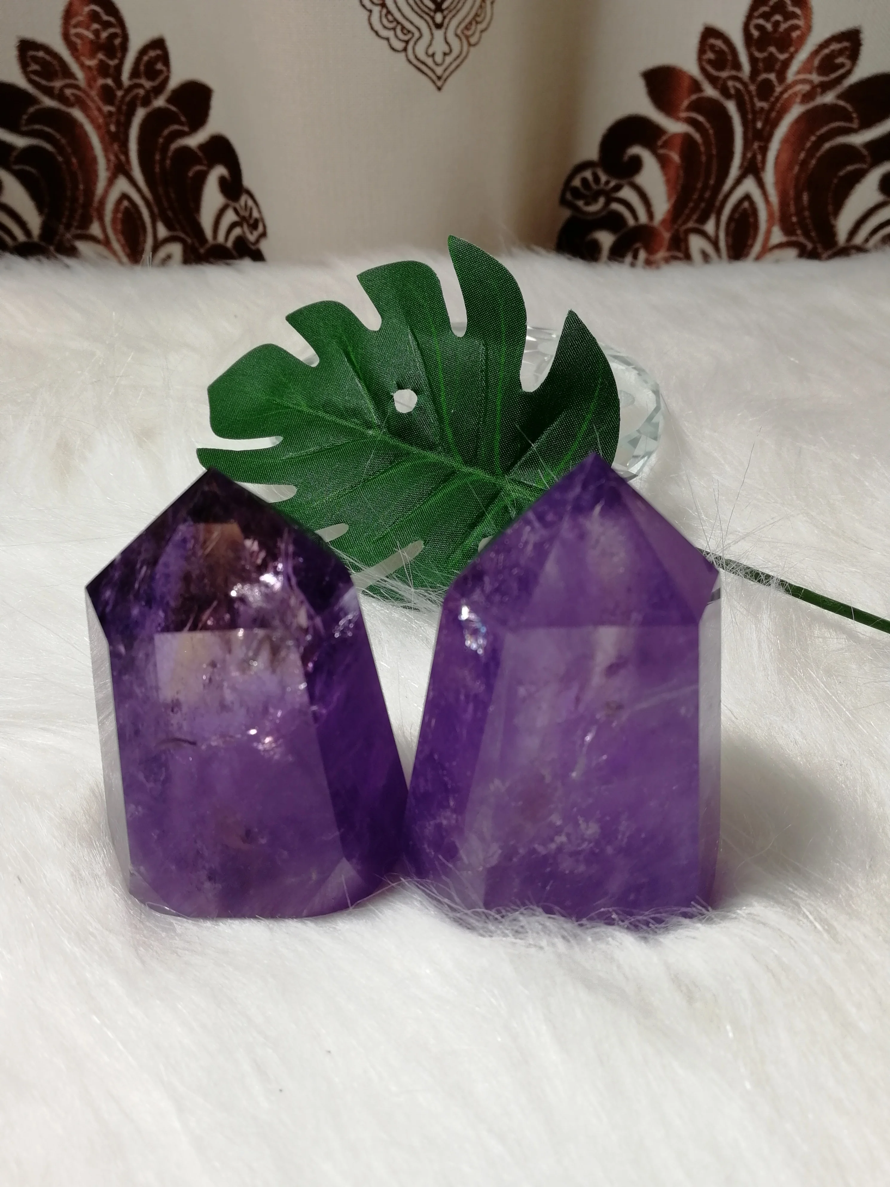 

Beautiful Fantasy 100% About 130-150g Nice Natural Purple Amethyst Quartz Flat Bottom Crystal Polished Single Point Healing
