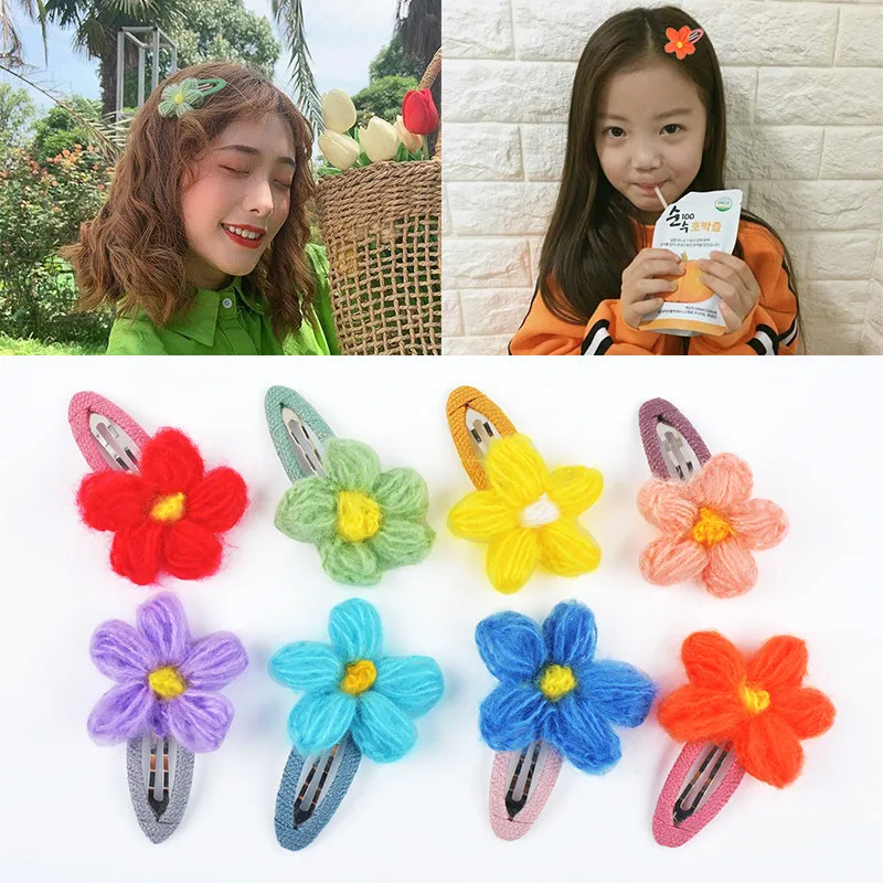 М мизм 1 шт. милый цветок Плюшевые BB зажимы для девочек/женщин Изысканный конфеты