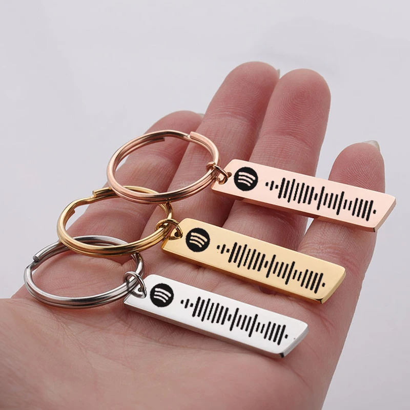 Изготовленные на заказ брелки музыка Spotify Scan брелок с кодом для женщин мужчин