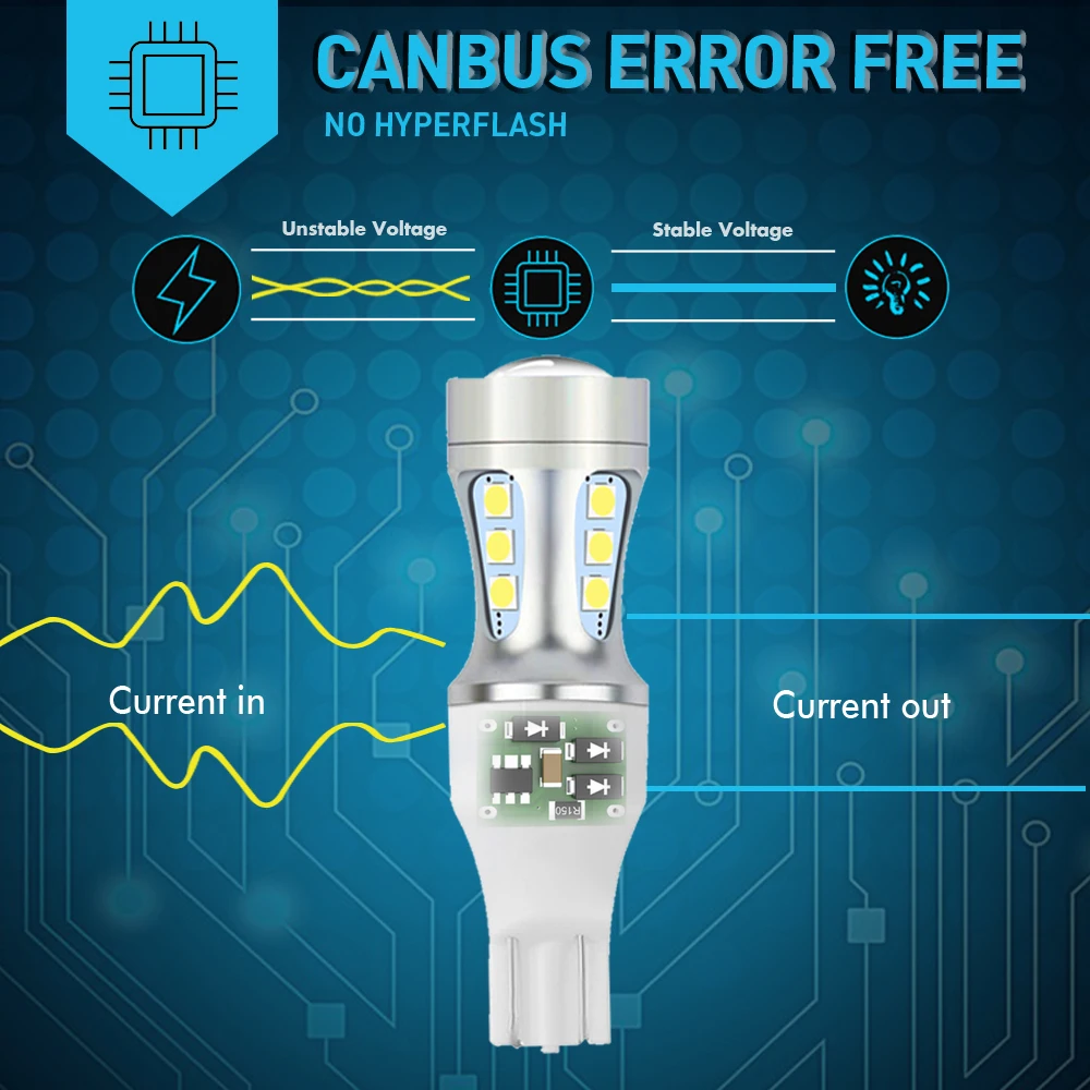 2x светодиодный Canbus T15 921 W16W лампы резервные фары заднего хода автомобиля 1500lm для