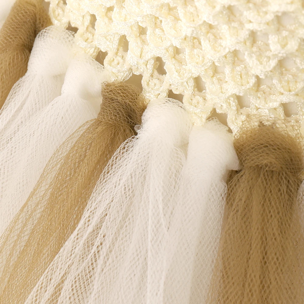 Шикарное платье цвета слоновой кости с цветочным узором для девочек Платье-пачка