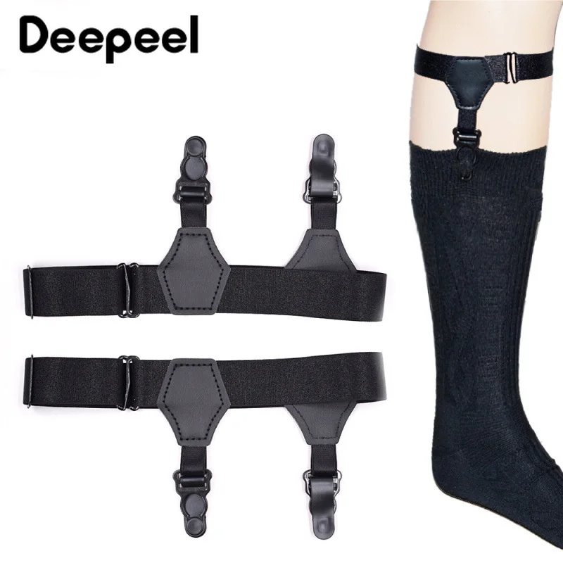 Deepeel 1/2 пары 2 5 см нейлон Для мужчин брюки больших размеров клип подтяжки с
