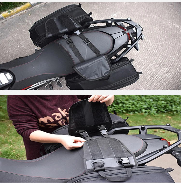 

58L motorcycle saddle bag rear seat luggage large capacity saddle bag helmet bag trunk luggage tail bag waterproof For KTM BMW