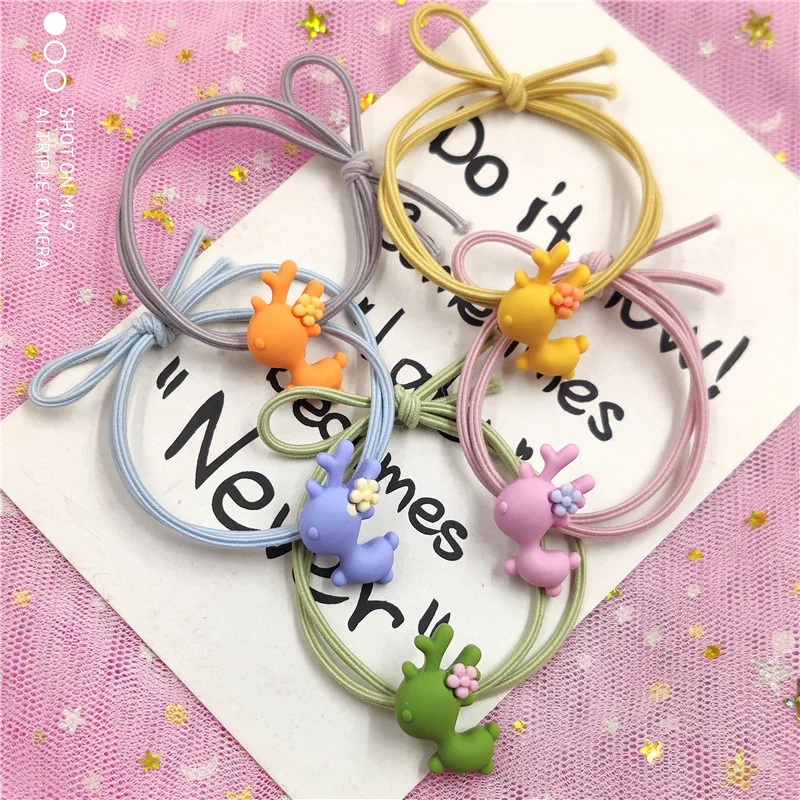 1 шт. Симпатичные Мультяшные лоси цветные эластичные повязки для волос Игрушки