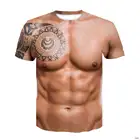 Новинка 2021, модная 3D футболка с мускулистым принтом для мужчин, классная красивая футболка в стиле хип-хоп, большой размер, для взрослых