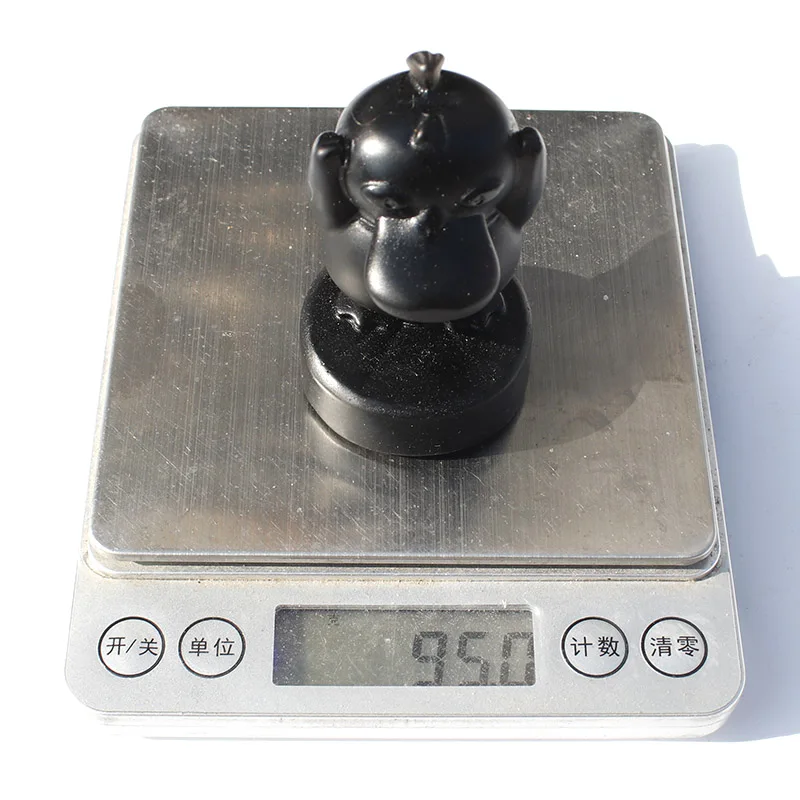 

1 Pcs Natural Black Obsidian Crystal Lovely Psyduck Craft Ornament