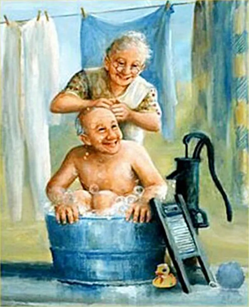 MIAODU Алмазная мозаика, алмазная вышивка, полный набор, сделай сам, алмазная живопись, вышивка крестиком, Кристальные круглые стразы для старой пары