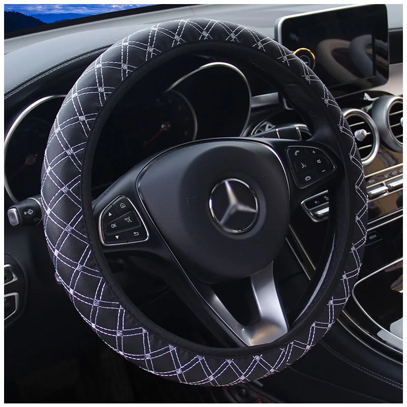 DIY плюшевый чехол рулевого колеса автомобиля Черный Серый Бежевый Коричневый желтый, ступицы рулевого колеса, меховая крышка колеса YS5008