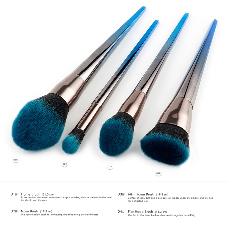 4 шт. мягкие наборы кистей для макияжа волос Инструменты Косметическая кисть