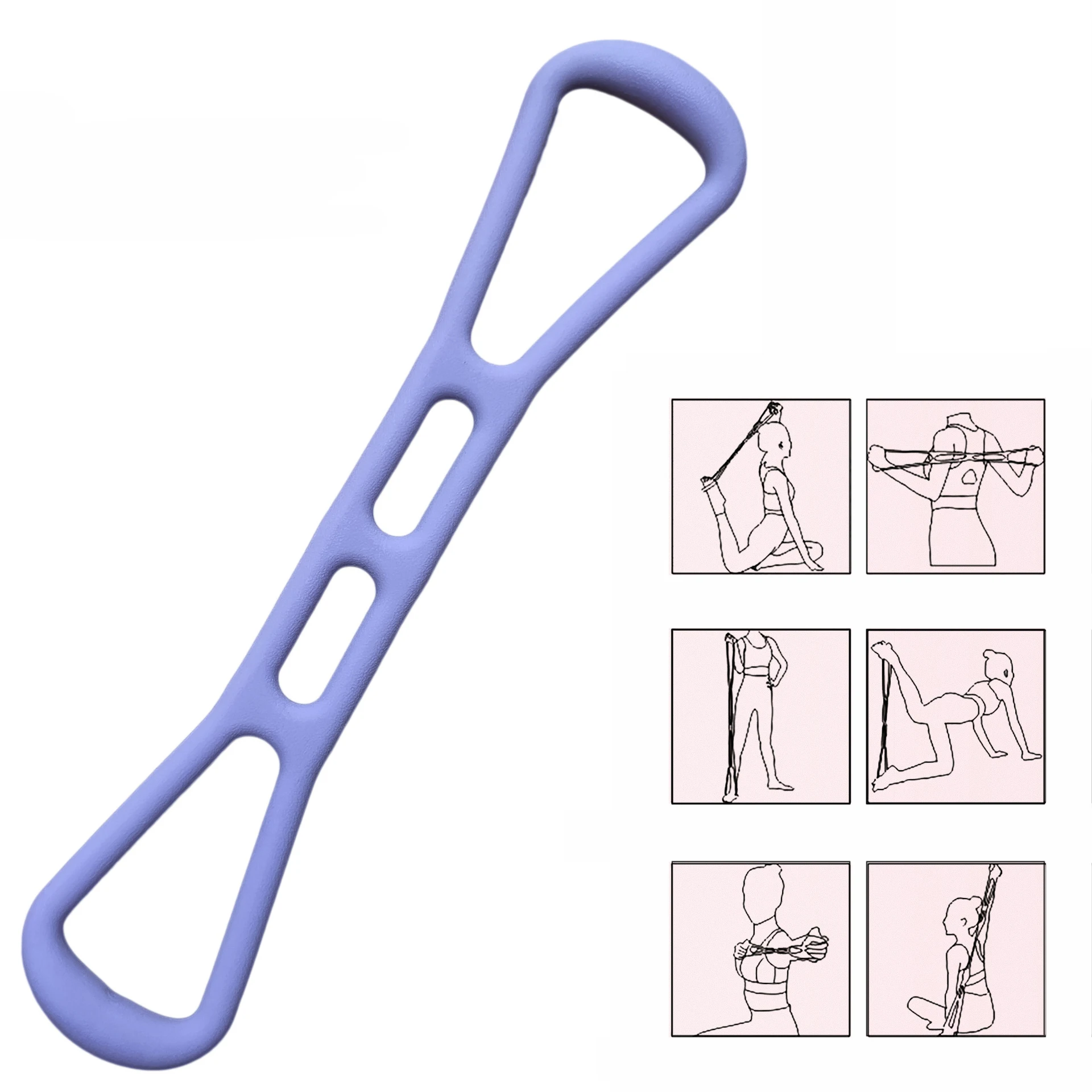 

8 Word Yoga Resistance Bands Fitness Elastic Pull Rope Band Expander Workout Gym Exercise Training Rope Fitness Equipment