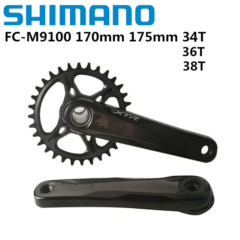 SHIMANO XTR M9100 170 мм 175 34T 36T 38T 1x12 скоростной кривошипный механизм для горного