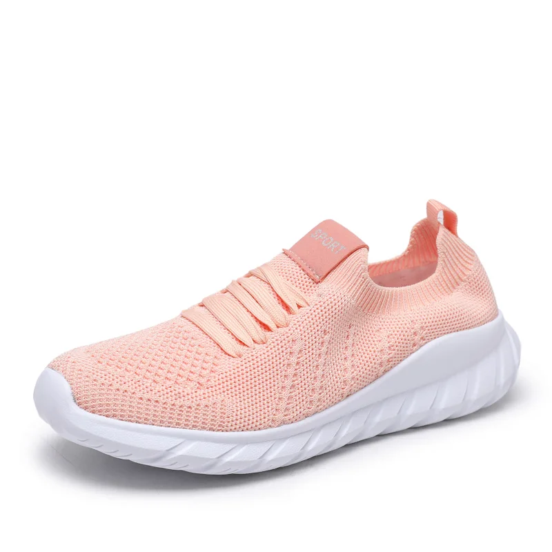 

2021 Spring Fashion Flat Sneakers Women Comfortable Casual Shoes Lightweight Lace-up Breathable Mesh Shoes Women's Sport Shoes