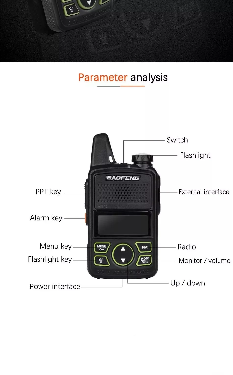 2 шт Baofeng BF-T1Mini иди и болтай Walkie Talkie ультра тонкий CB двухстороннее радио УВЧ 20CH фонарик ручной трансивер портативное Любительское радио