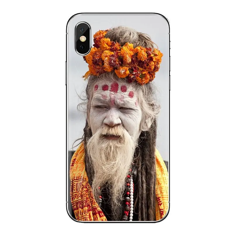 Мягкий чехол Sadhu в Индии и Непале для iPhone XS Max XR X 4 4s 5 5S 5C SE 6 6S 7 8 Plus samsung Galaxy J1 J3 J5 J7 A3 A5