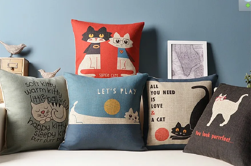 5 шт. Льняные декоративные подушки для дивана 45 х45 см|linen pillow|home decorative sofadecorative sofa