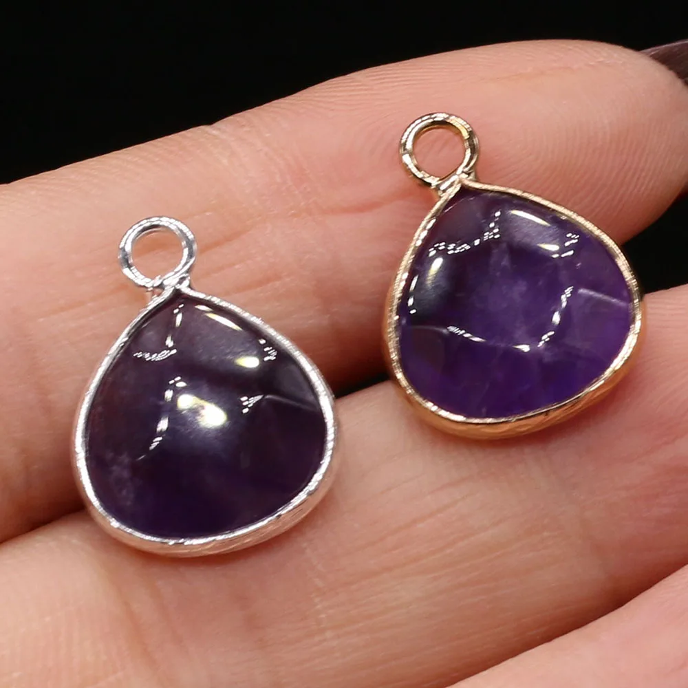 

Natural Semi-precious Stone Pendant Amethyst DIY for Jewelry Making Necklace Bracelet Handmade Gift