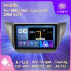 Автомагнитола 2DIN, мультимедийный проигрыватель, 9 дюймов, Android 11, 6 ГБ, 128 ГБ ОЗУ, для Mitsubishi Lancer ix 2006, 2007-2010, стерео, GPS-навигация