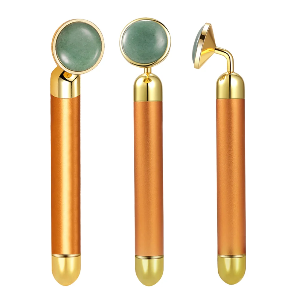 24K beauty Bar V лицо артефакт подтяжка лица палка для массажа лица нефритовый роликовый лицевой спа-массаж для тела