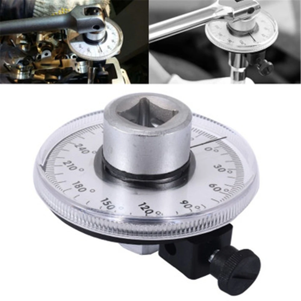 

1/2" Drive Adjustable Torque Angle Gauge Meter Angle Rotation Measurer Tool 360 Degree Wrench Auto Repair Check Meter Alloy